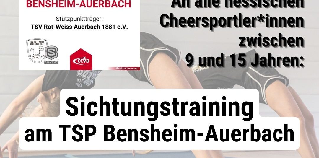 Sichtungstraining am TSP Bensheim-Auerbach Sichtungstraining am TSP Bensheim-Auerbach